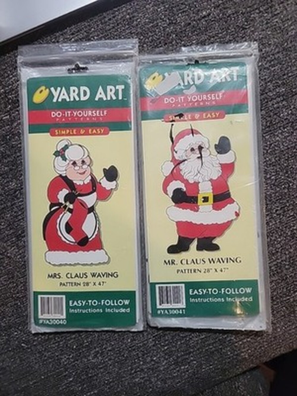 NEW Yard Art Santa & Mrs Claus Waving Do it Yourself Pattern Christmas Lawn